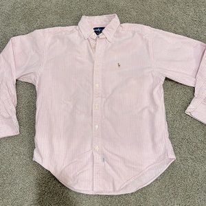 Women’s Ralph Lauren pink pinstripe Oxford size 8